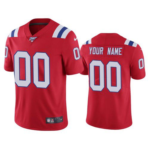 Cheap Men New England Patriots Nike Red 100th Limited Custom NFL Jersey